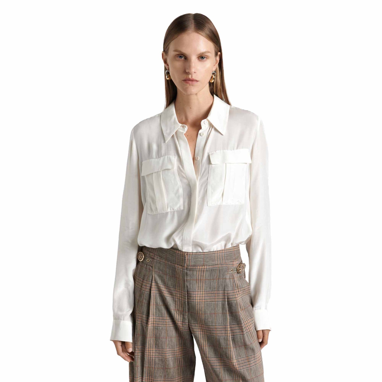 Cue Satin Utility Shirt